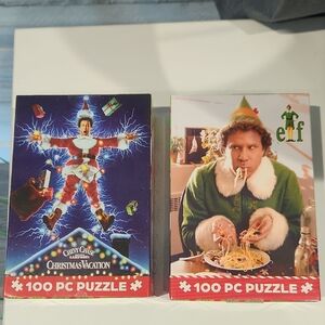 NWT Christmas Vacation & Elf 100 Piece Puzzle Set For Ages 14+ 15" X 11"